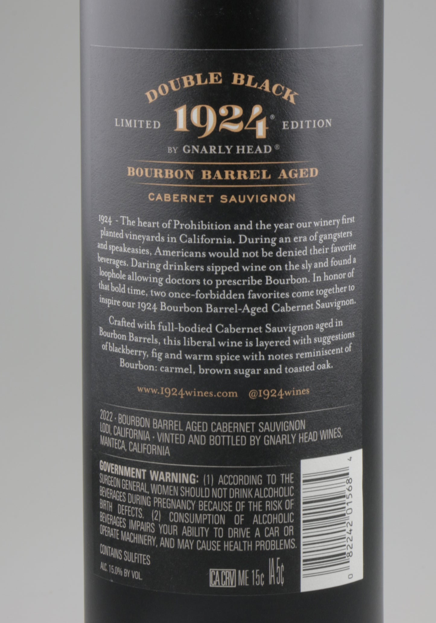 1924 by Gnarly Head Cab Bourbon Barrel Lodi 2022