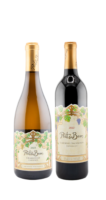 Post & Beam Chardonnay and Cabernet Duo: A Perfect Pairing.