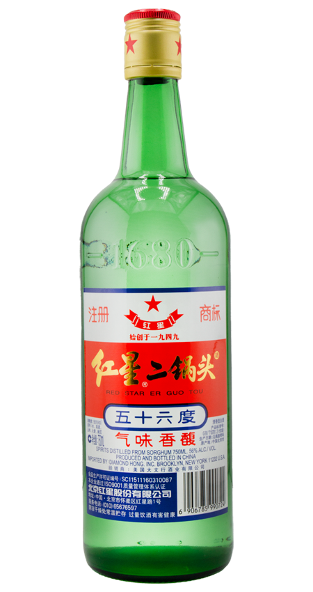 Beijing Red Star Er Guo Tou Jiu 112 Proof – Authentic Chinese Baijiu Imported from Beijing.