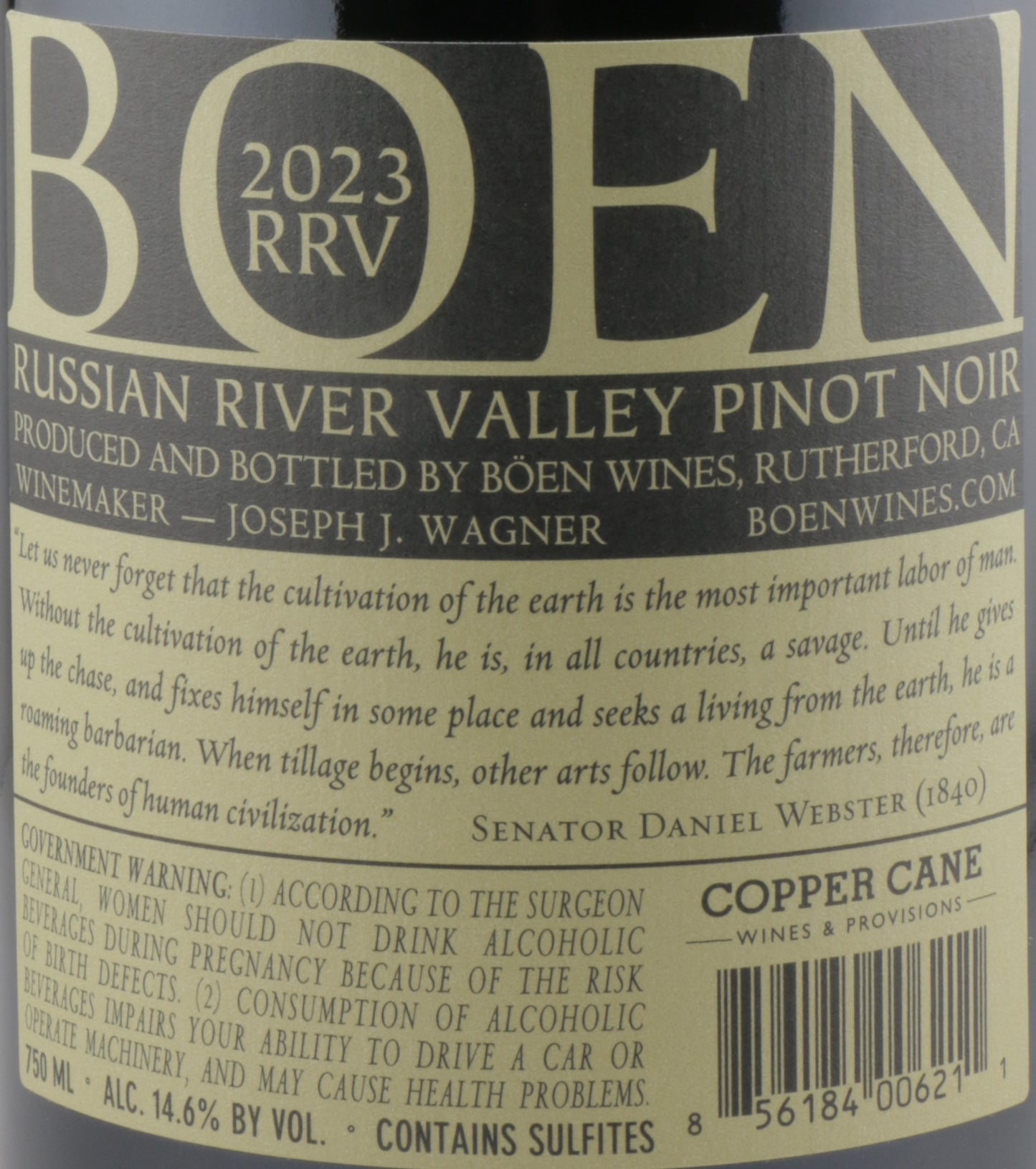 Boen Pinot Noir Russian River Valley by Joe Wagner, 2023