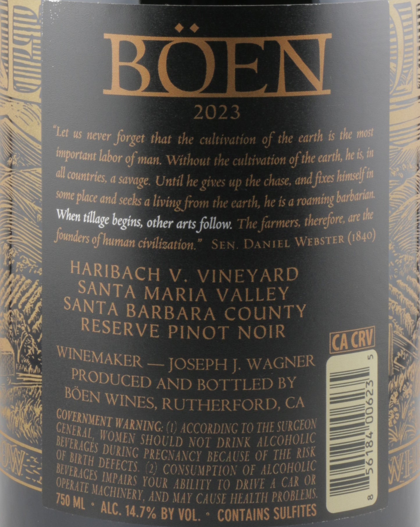 Boen Reserve Santa Maria Pinot Noir 2023 – Premium California Red Wine