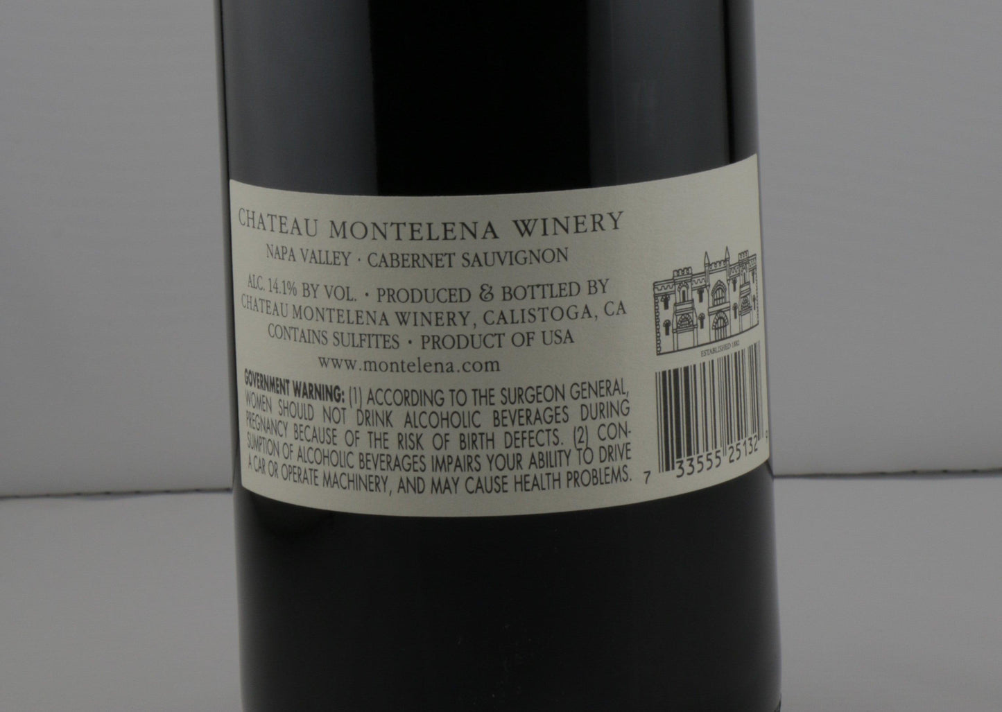 Elegant glass of Cabernet Sauvignon at Chateau Montelena Winery Napa, showcasing luxury and premium wine excellence.