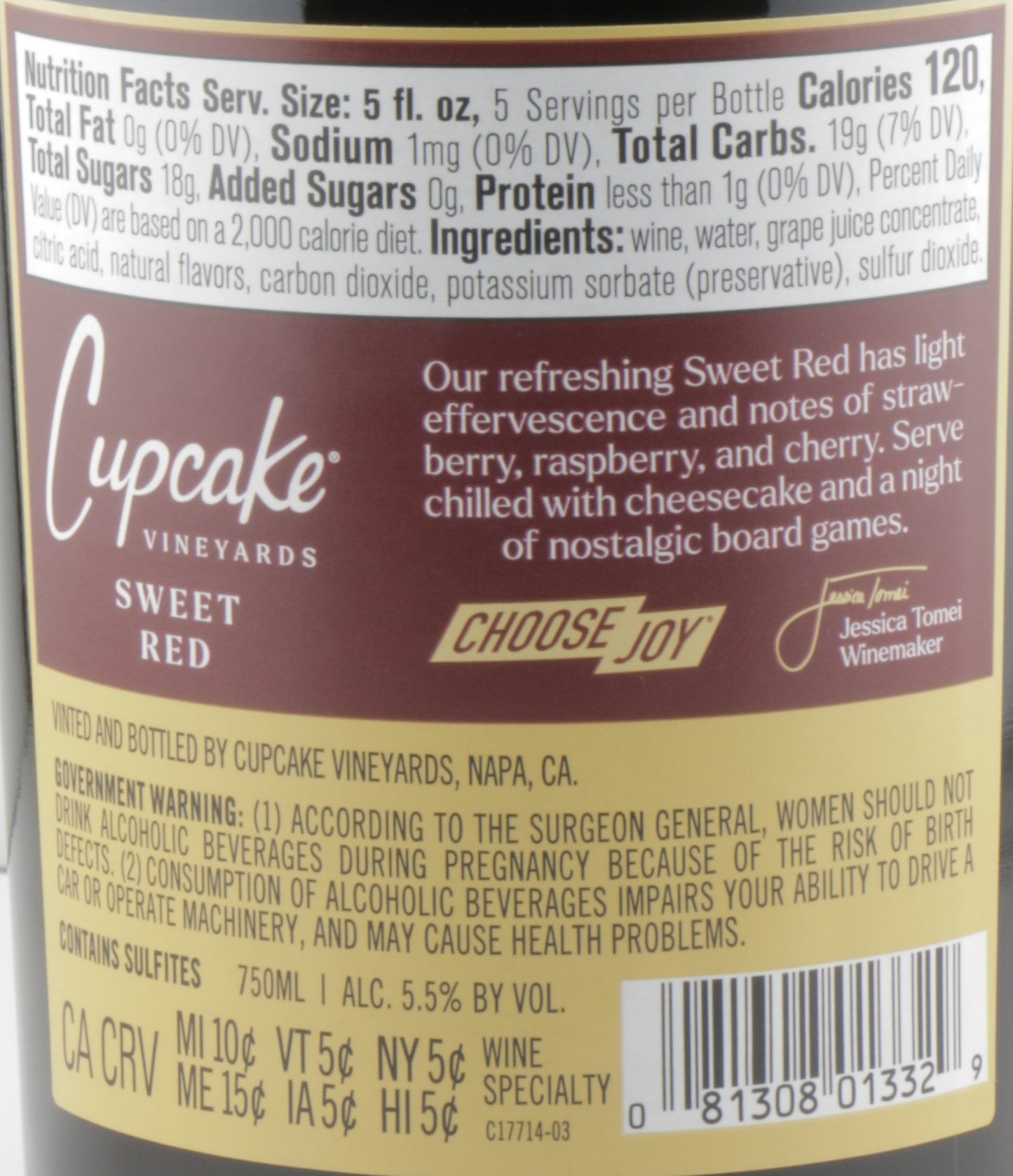 Cupcake Sweet Italian Sparkling Red Wine – Fruity, Sweet & Refreshing