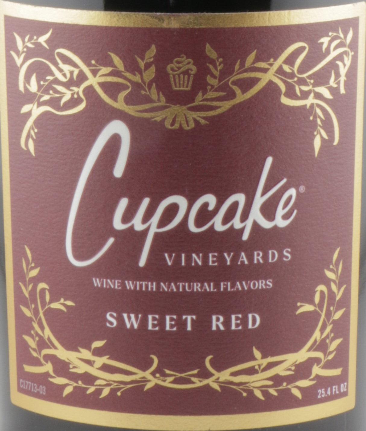 Decadent cupcake paired with exquisite Italian semi sweet red wine, a luxurious red wine experience