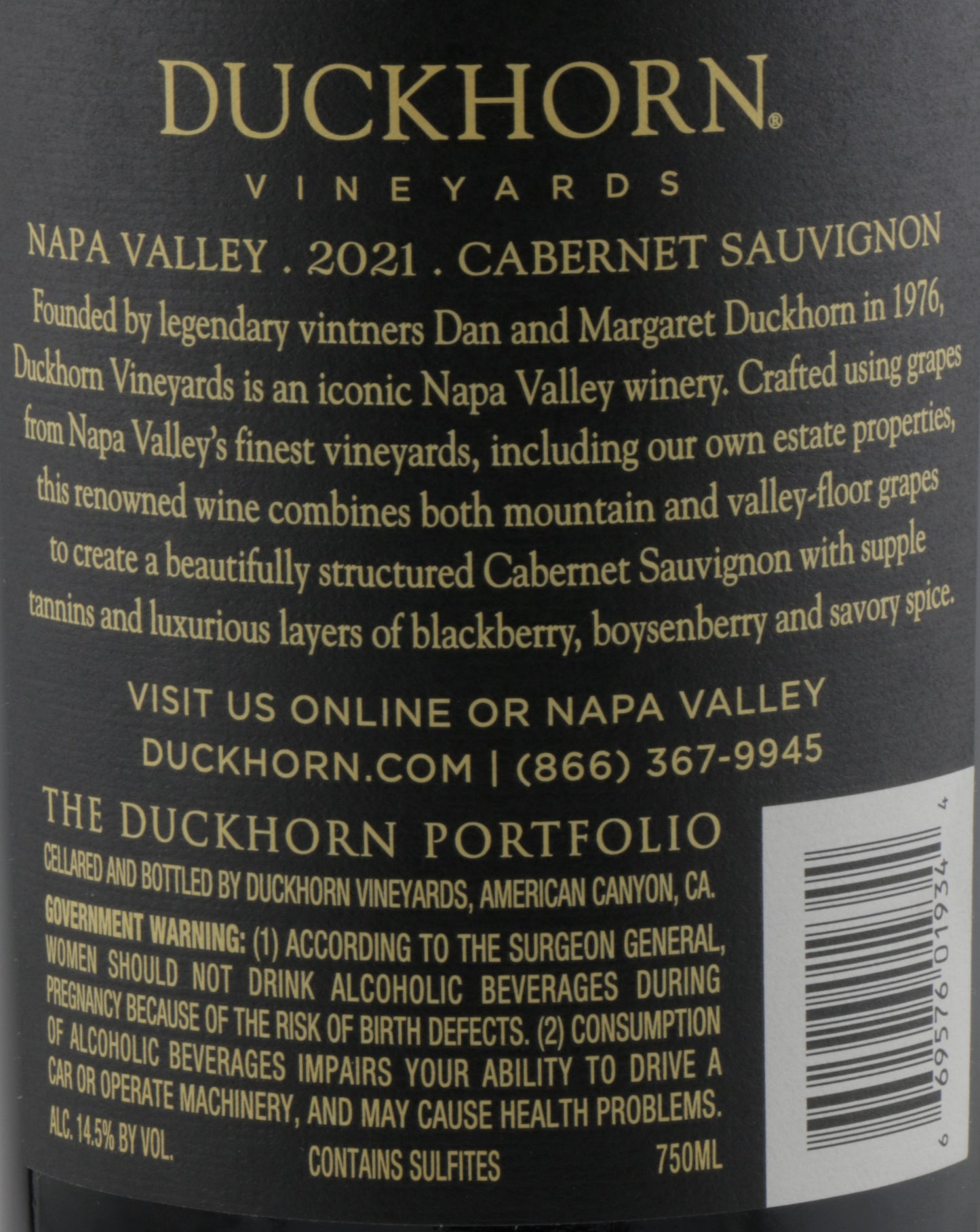 Duckhorn Vineyards Napa Valley Cabernet Sauvignon 2021