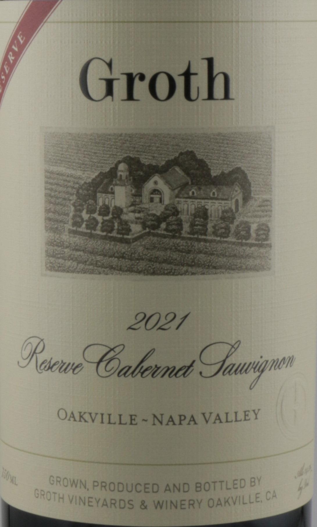Groth Reserve Cabernet Sauvignon 2021 – Napa Valley Red Wine.