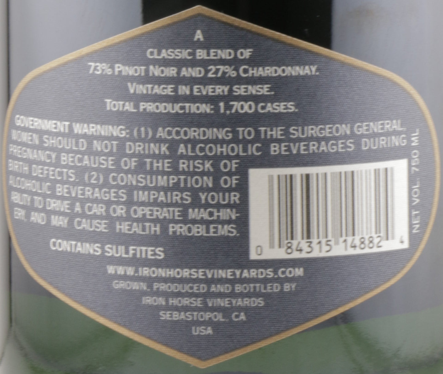 Iron Horse Classic Vintage Brut 2016 | Sonoma Sparkling Wine