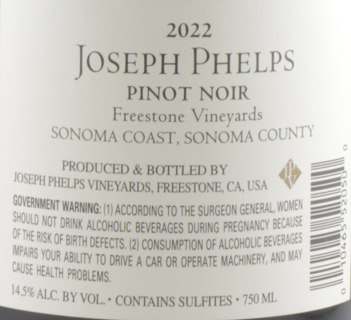 Joseph Phelps Freestone Pinot Noir 2022 | Sonoma Coast Luxury Red