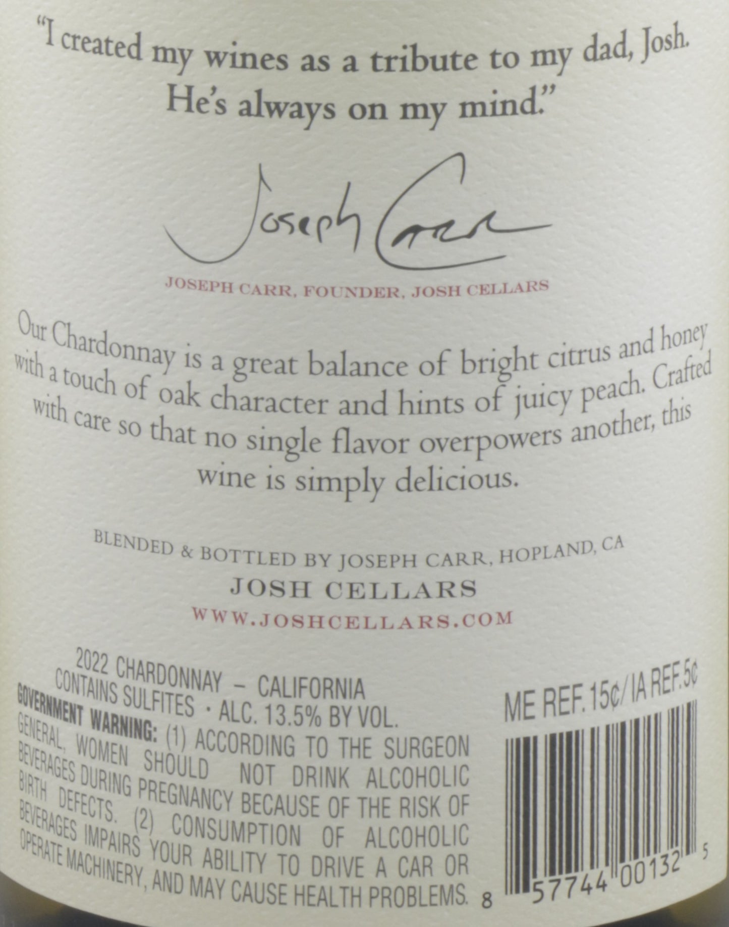 Josh Cellars Chardonnay California 2022