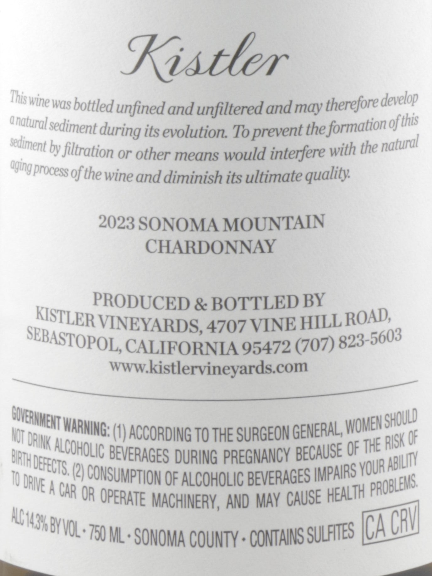 Kistler Chardonnay Noisetiers 2023 – Rare, Allocated Sonoma White