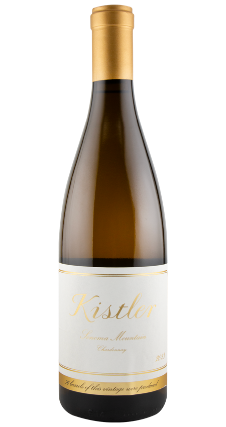 Bottle Of Kistler Chardonnay with white and gold label