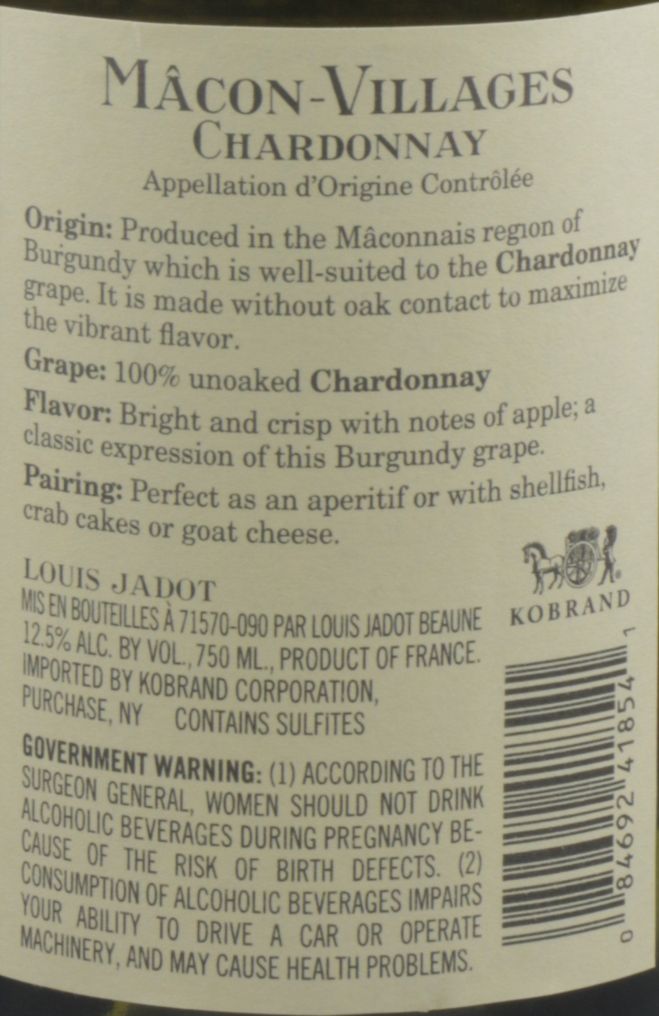 Louis Jadot Mâcon-Villages Chardonnay 2022 | Burgundy White Wine