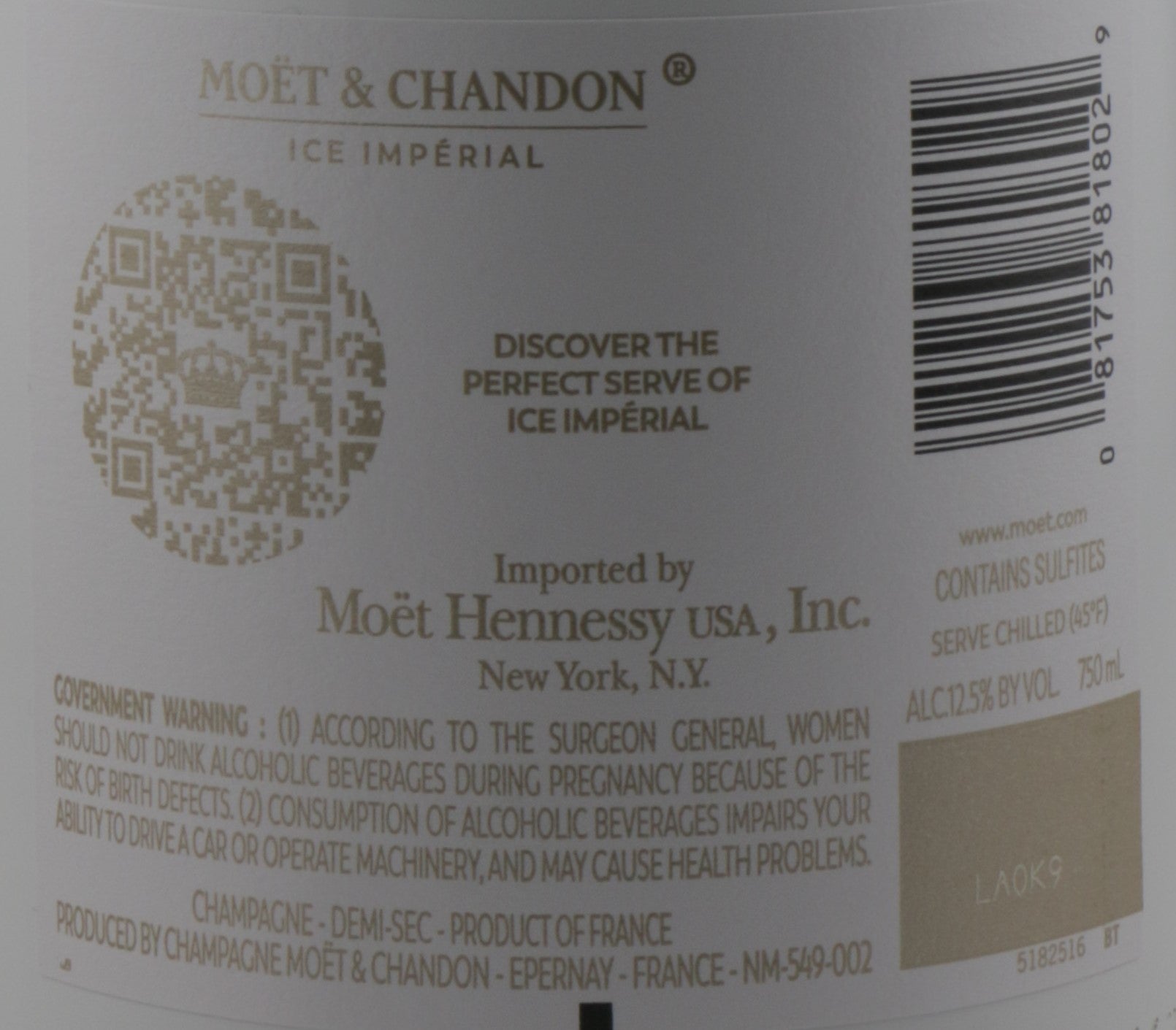Moët Chandon Ice Imperial bottle chilling on ice, perfect for refreshing celebrations and summer gatherings