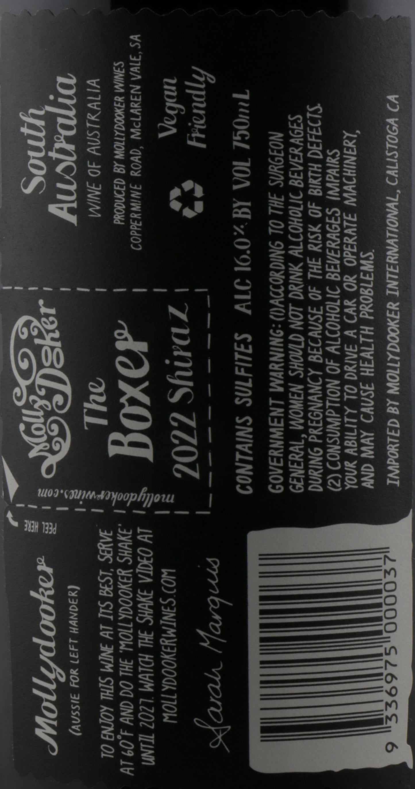 Mollydooker The Boxer Shiraz 2022 | Bold Australian Red Wine