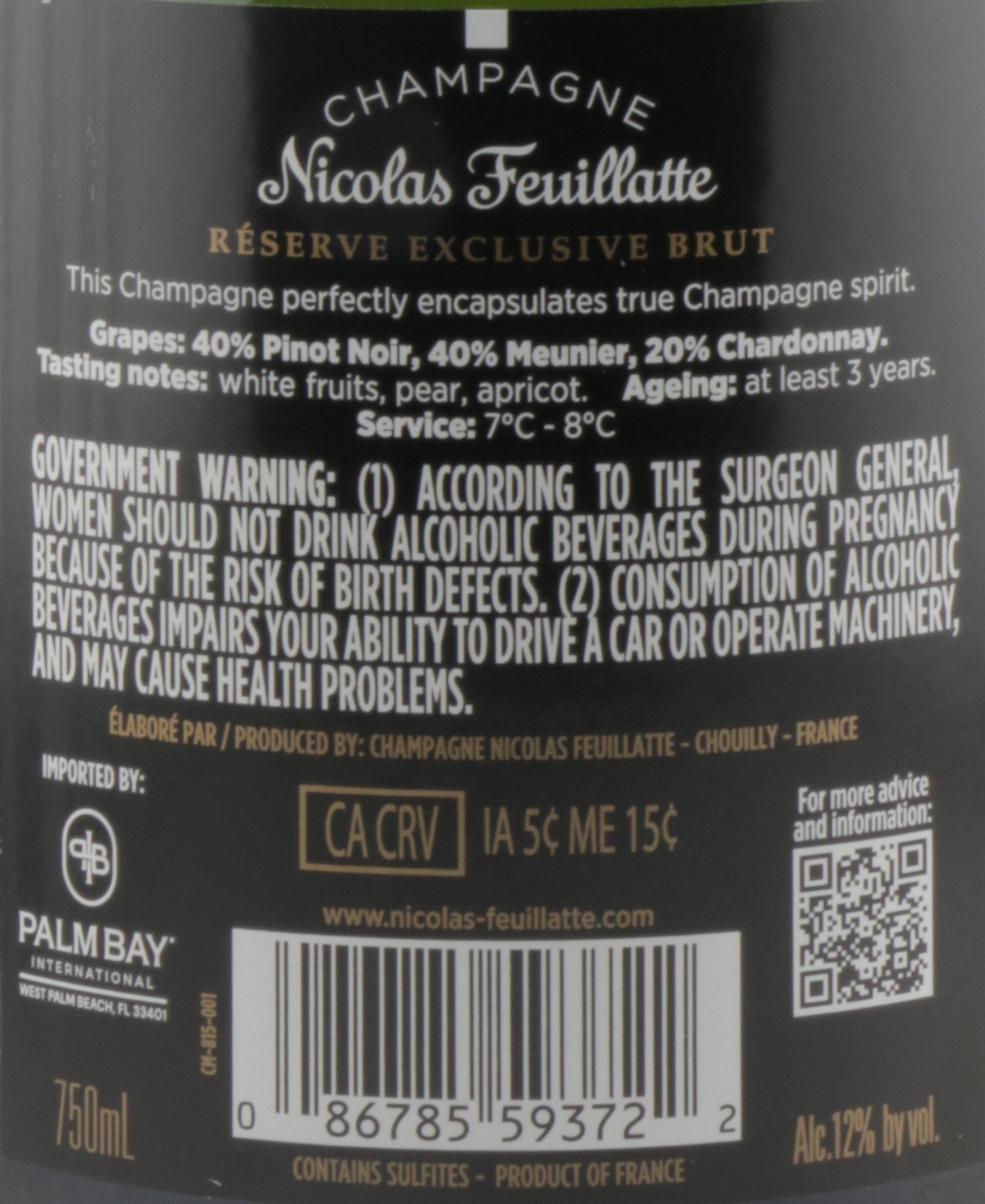 Nicolas Feuillatte Réserve Exclusive Brut Champagne.