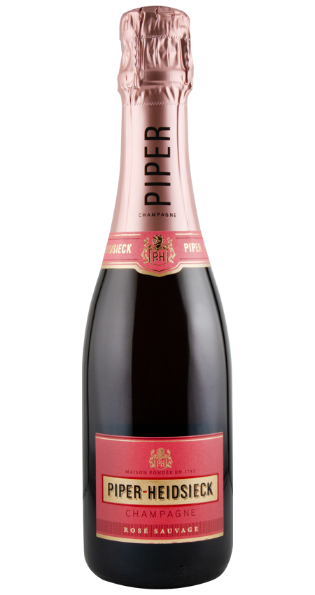 Piper-Heidsieck champagne bottle on a white background