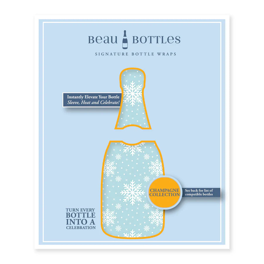 Beau Bottles Snowflakes Wrap - Made For Veuve & More