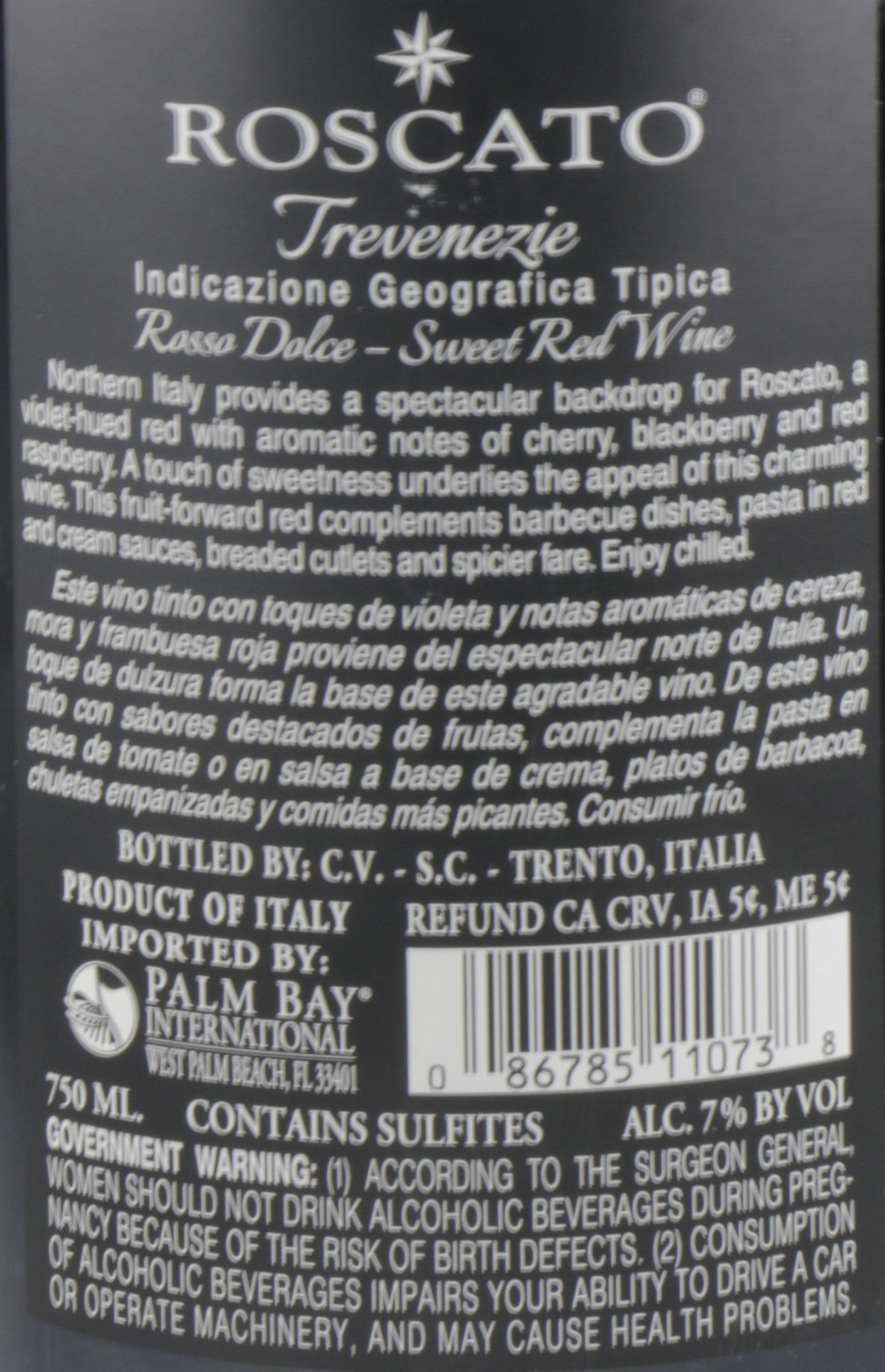 Roscato Rosso sweet wine of Italy highlighting rich Italian flavors and smooth, fruity taste