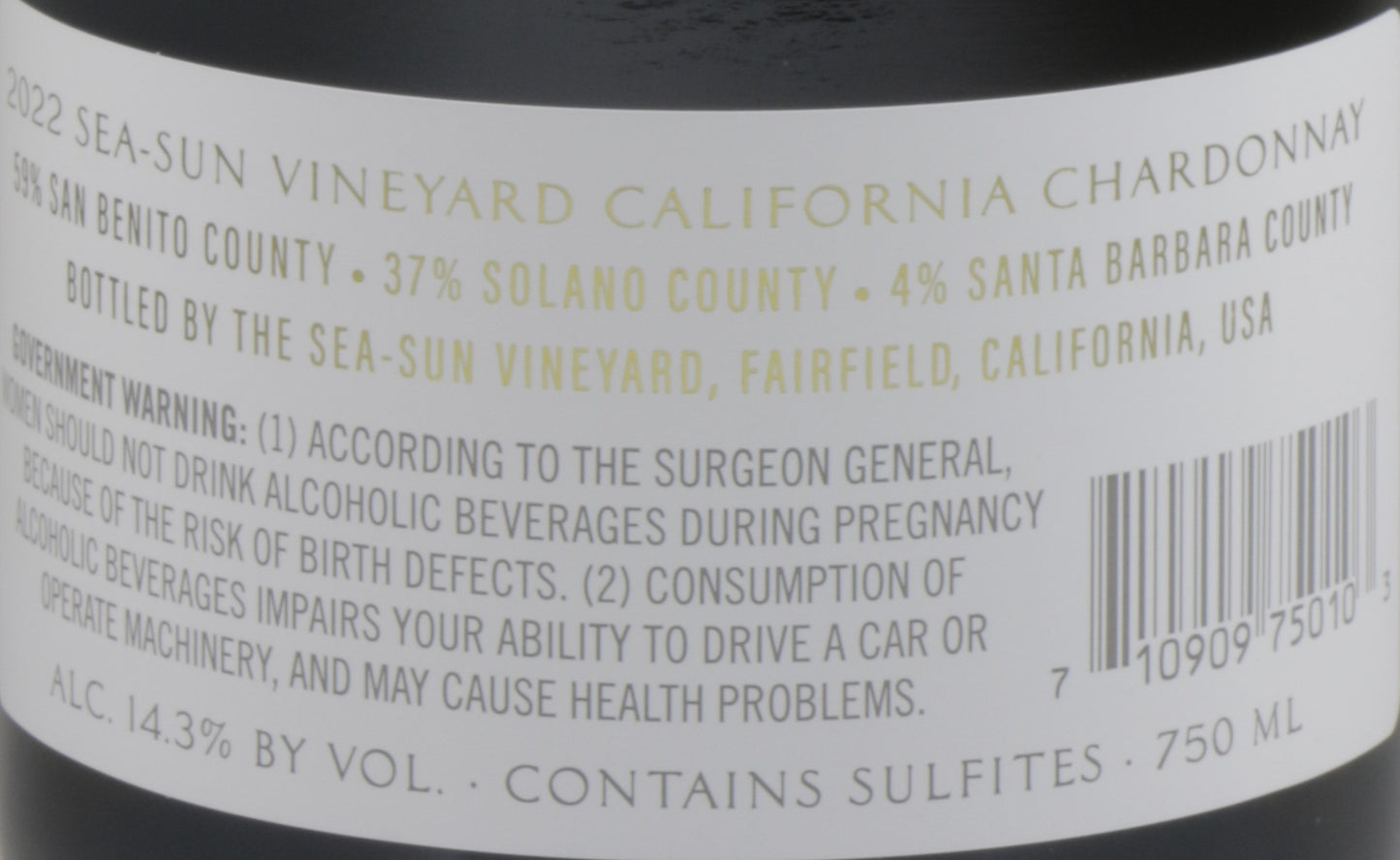 Sea Sun by Wagner Family California Chardonnay 2022