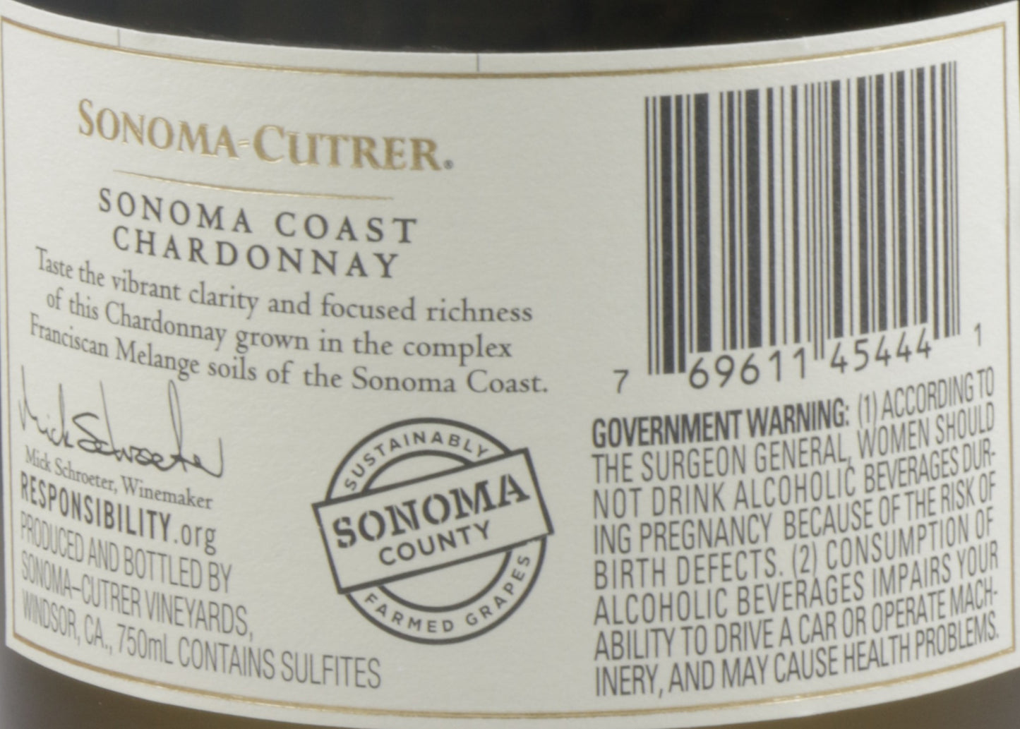 Sonoma- Cutrer Chardonnay Sonoma Coast 2022