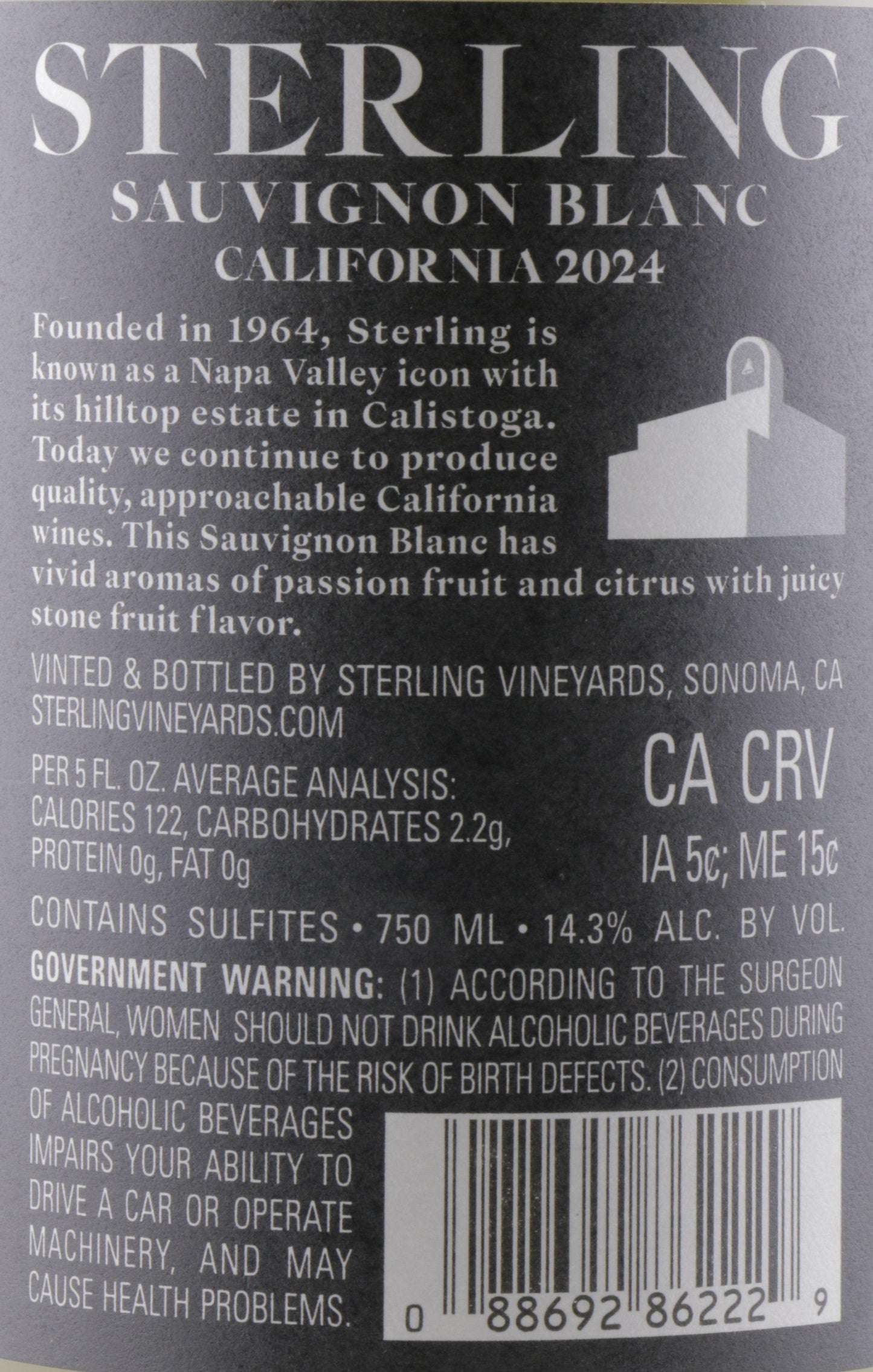 Luxury Sterling Vineyards Sauvignon Blanc showcasing exquisite flavors and elegant craftsmanship