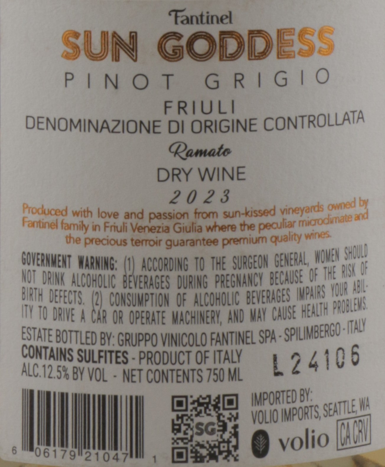 Sun Goddess Pinot Grigio by Mary J. Blige | Premium Italian White Wine