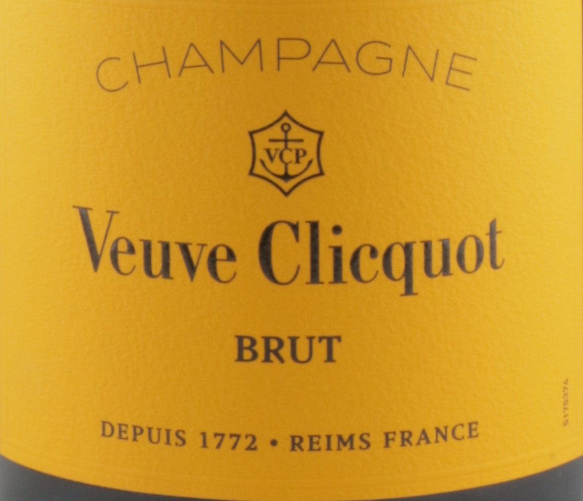 Veuve Clicquot Brut Yellow Label Champagne bottle with elegant golden label, premium sparkling wine, celebratory drink