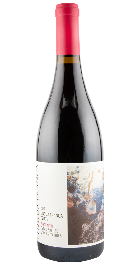 Red wine bottle with a red cap on a white background
