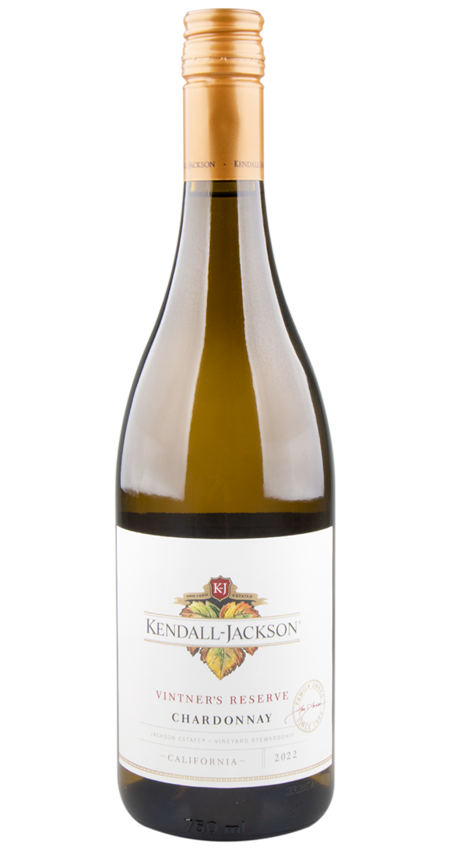 A bottle of Kendall Jackson Vintners Reserve Chardonnay 2022 wine