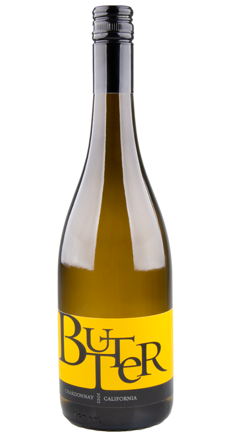 A bottle of Butter Chardonnay 2022 California wine