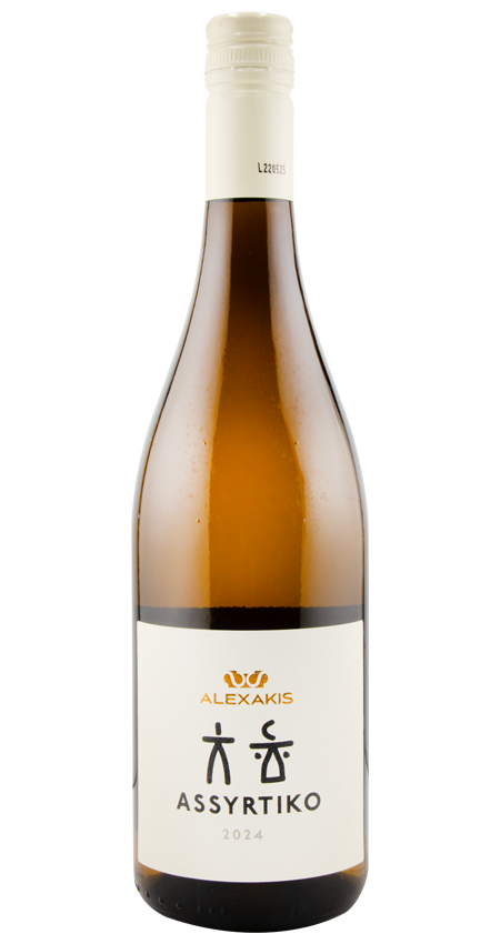 Greek writing on wine bottle