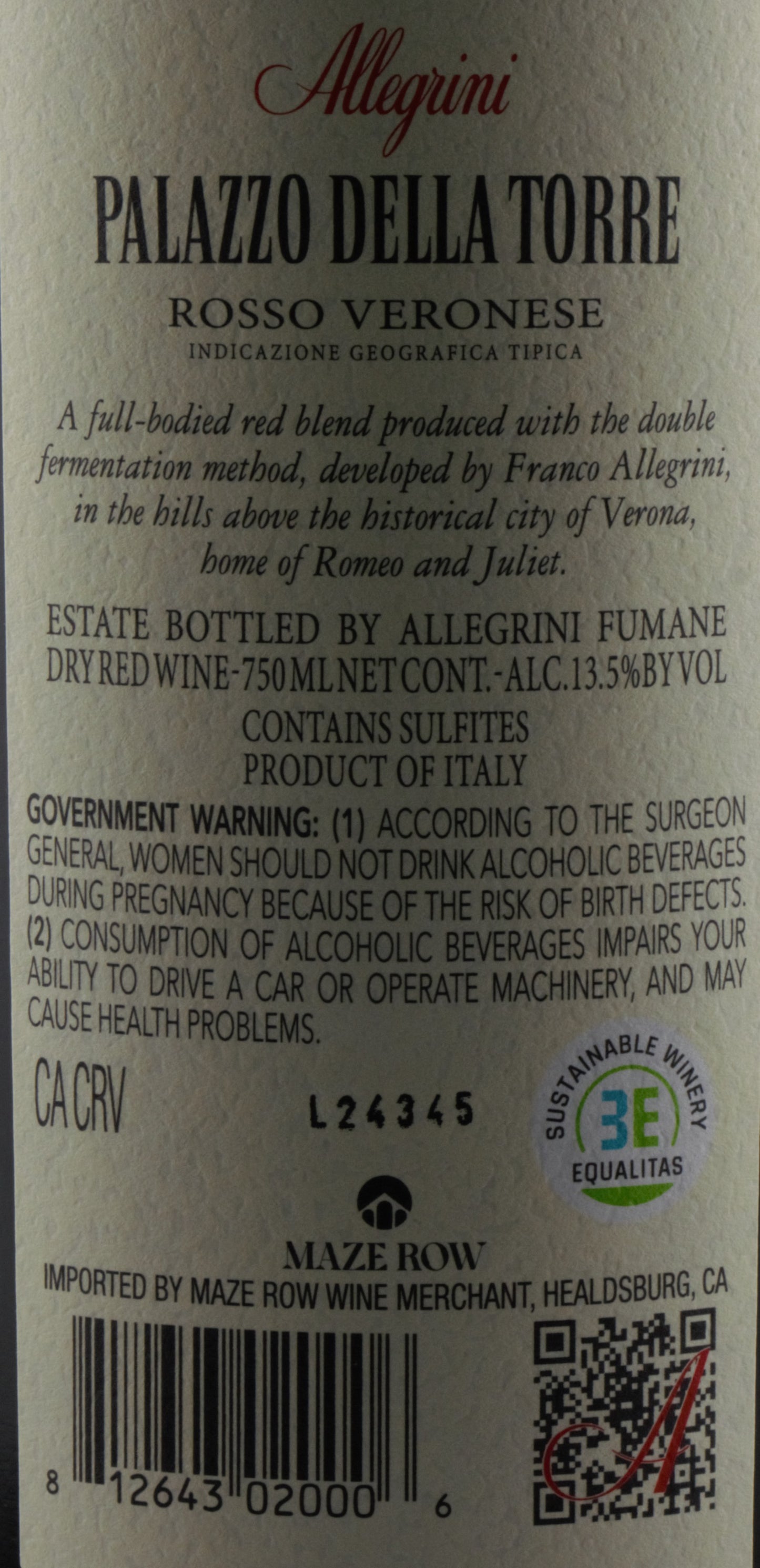 Allegrini Palazzo della Torre 2022 – A Venetian Classic with Rich Character