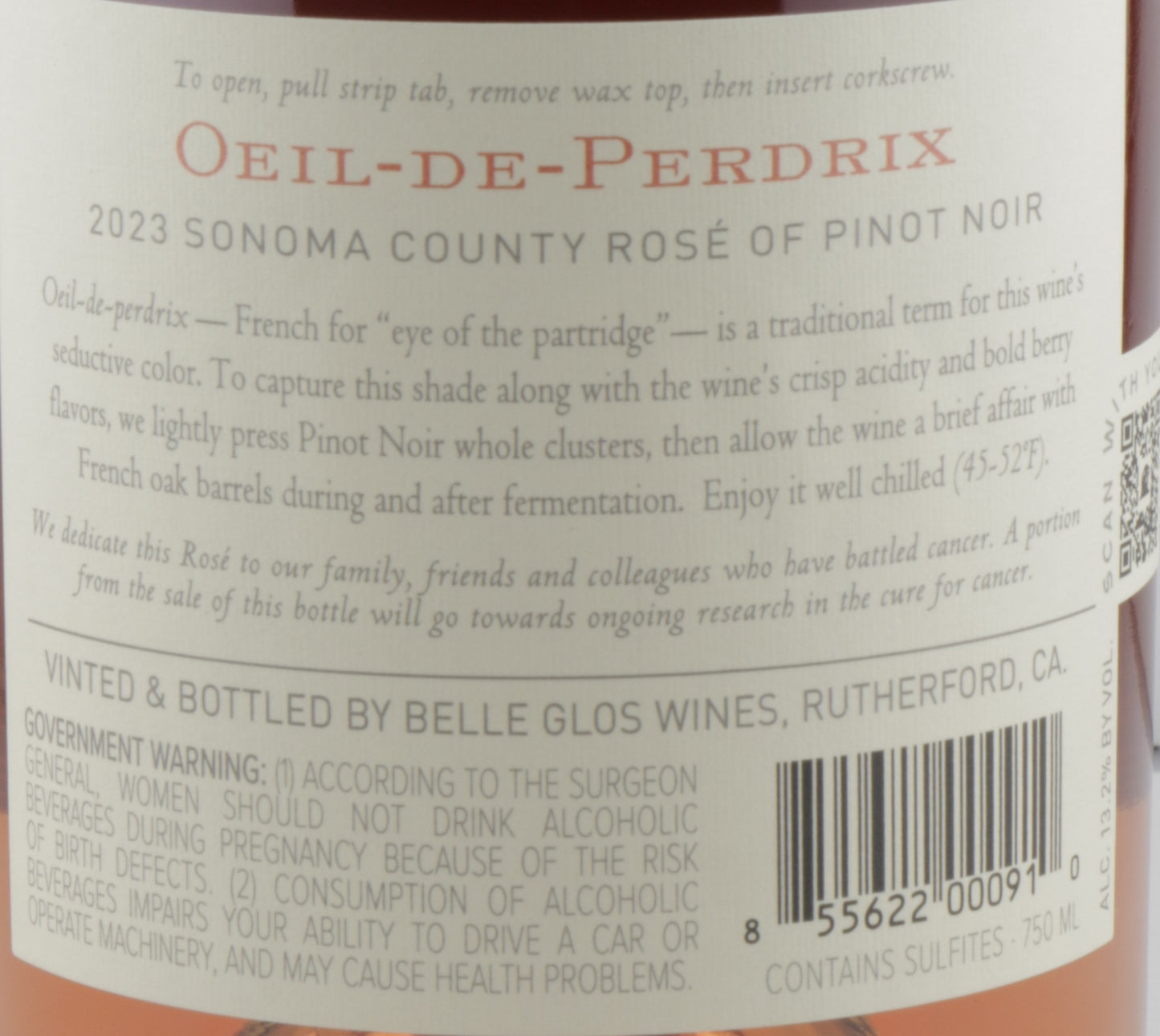 Belle Glos Oeil de Perdrix Rosé 2021 – Coastal Rosé from California