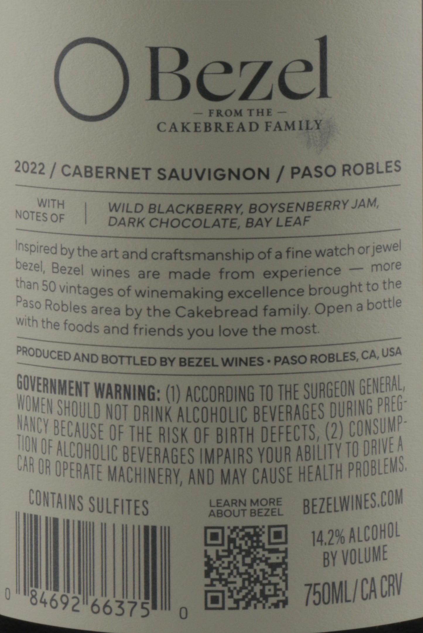 Bezel Cabernet Sauvignon 2022 – Bold Paso Robles Red Wine