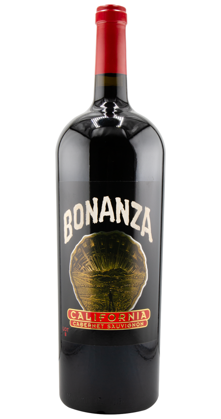 Large bottle of Lot 8 Bonanza Cabernet