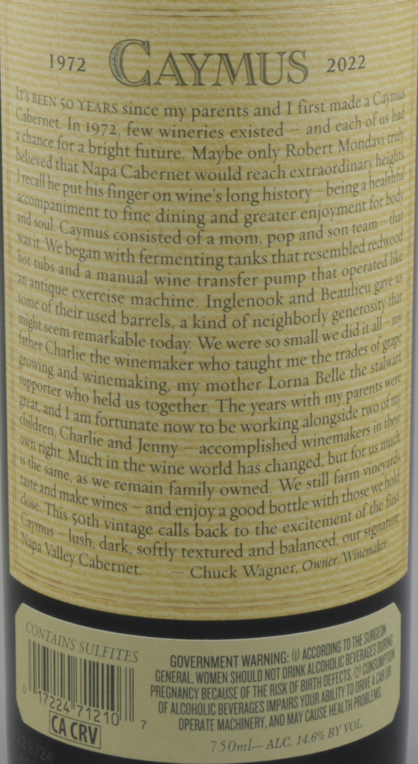 Caymus Napa Valley Cabernet Sauvignon 50th Anniversary 2022 | Napa Red