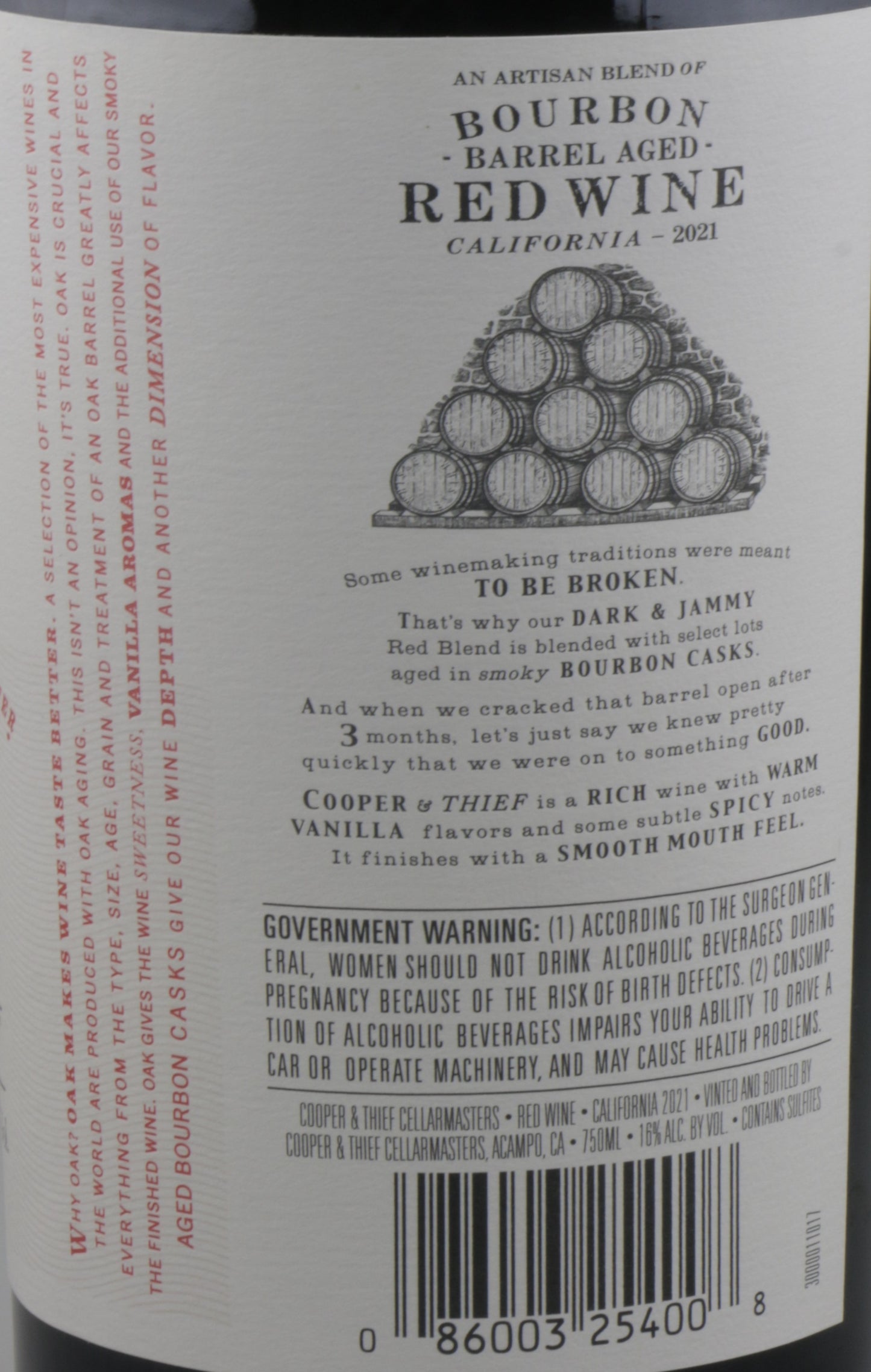 Cooper & Thief Cellarmasters Red Blend 2021