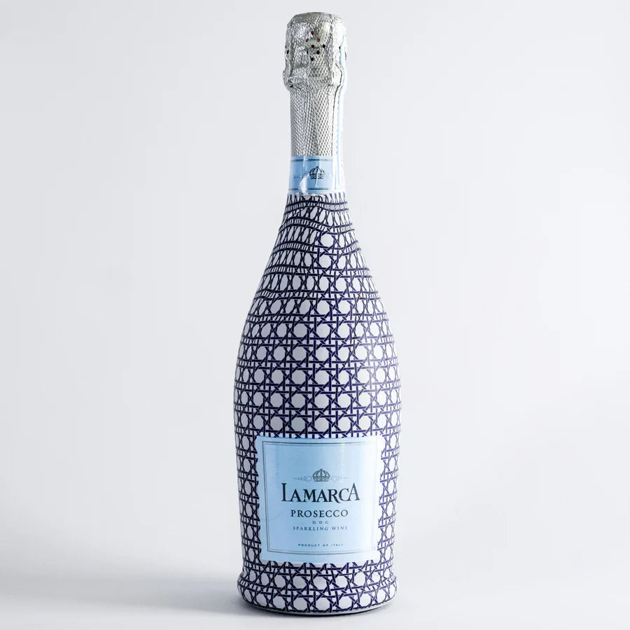 Beau Bottles Navy and White Cane Wrap - Made for La Marca & More