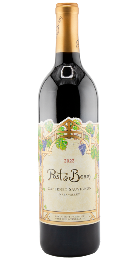 Bottle of Post and Beam Napa Valley Cabernet 