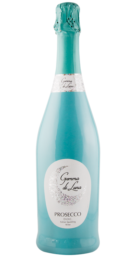 Image of a Blue Prosecco Bottle Gemma Di Luna 