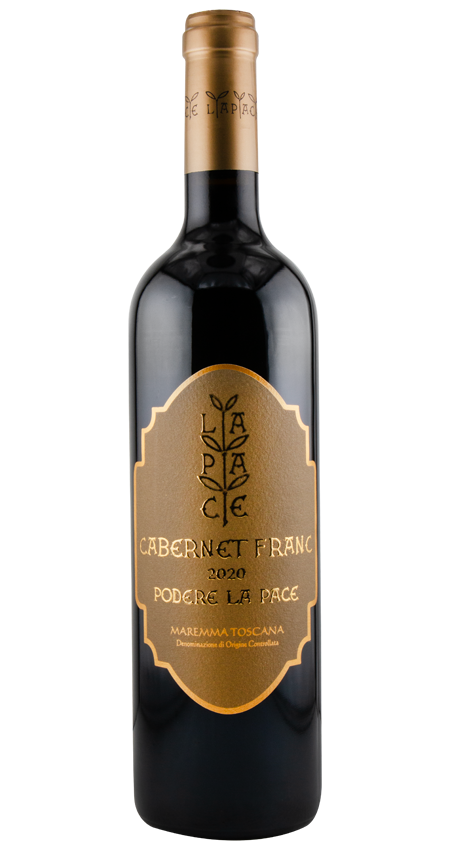 Wine bottle with 'La Pacie' label on a white background