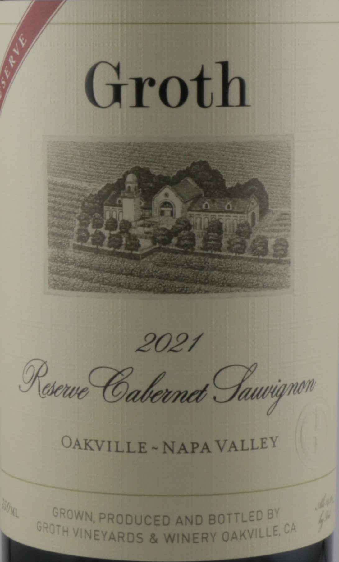 Groth Reserve Cabernet Sauvignon 2021 – Napa Valley Red Wine