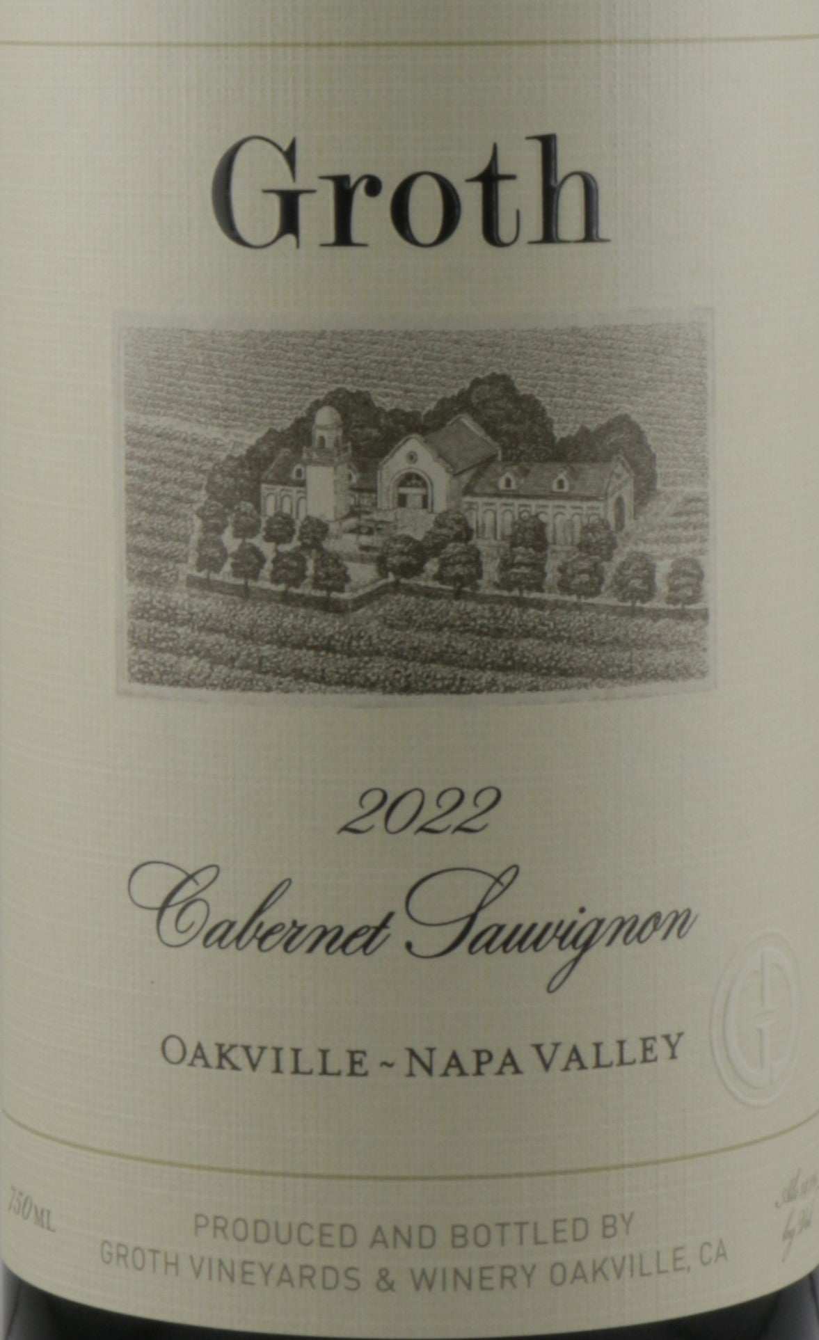 Groth Oakville Cabernet Sauvignon 2022 –Premium Napa Valley Red