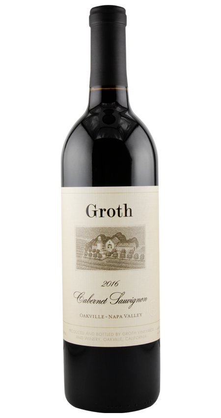Bottle of Groth Cabernet white label 