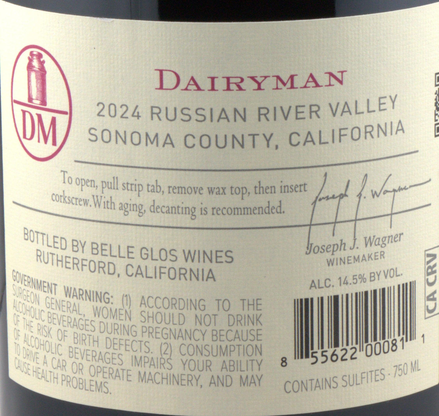 Belle Glos 2024 Dairyman Vineyard Russian River Pinot Noir