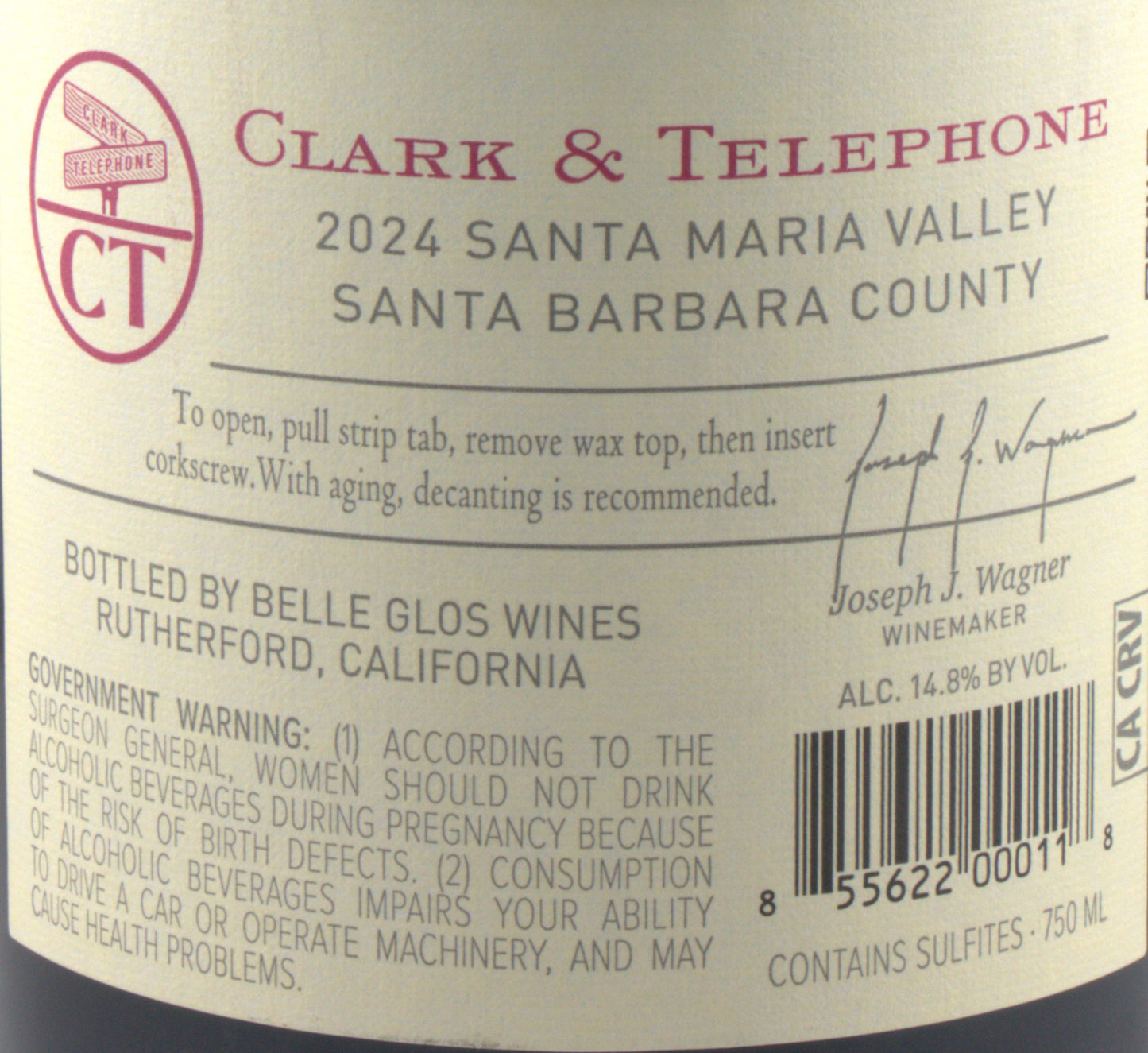 Belle Glos Clark & Telephone Vineyard Pinot Noir 2024 – Santa Maria Valley