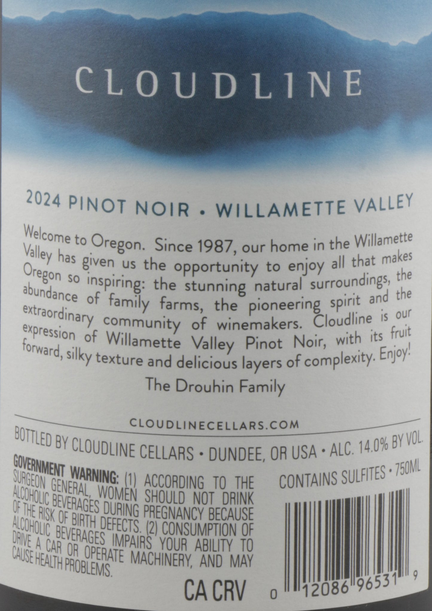 Cloudline Willamette Valley Pinot Noir –  Oregon Pinot Noir