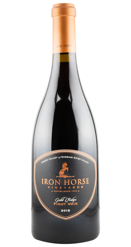 Bottle of Iron Horse Gold Ridge Pinot Noir