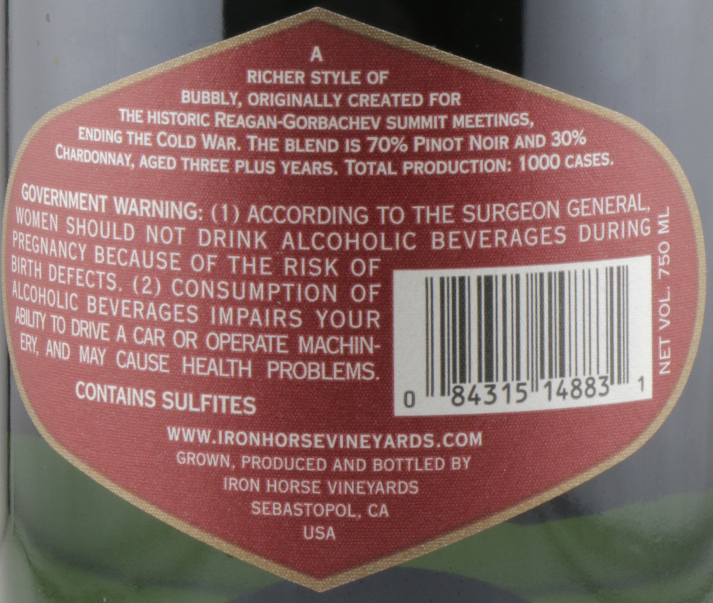 Iron Horse Russian River Cuvée 2017 | Estate Sparkling Wine from Sonoma