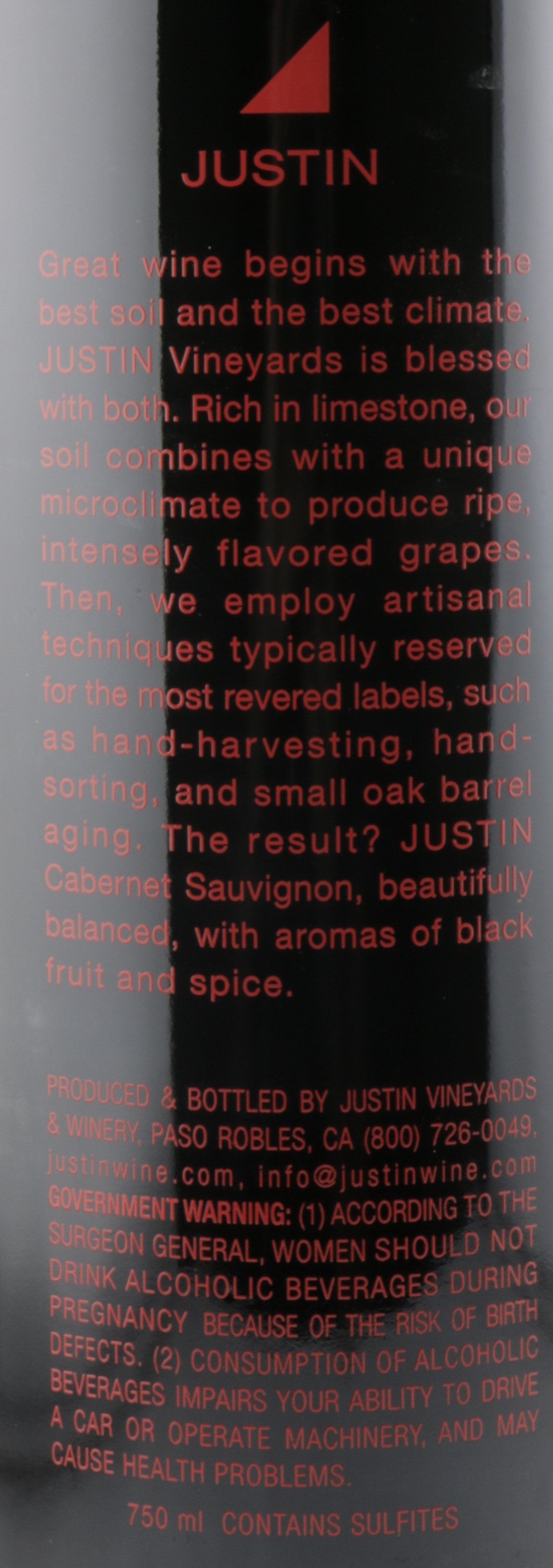 JUSTIN Paso Robles Cabernet Sauvignon 2021 – Bold California Red